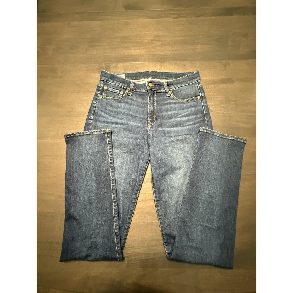 GAP 1969 Jeans Womens 30/10 Tall Blue Classic Straight Mid Rise Med Wash Denim